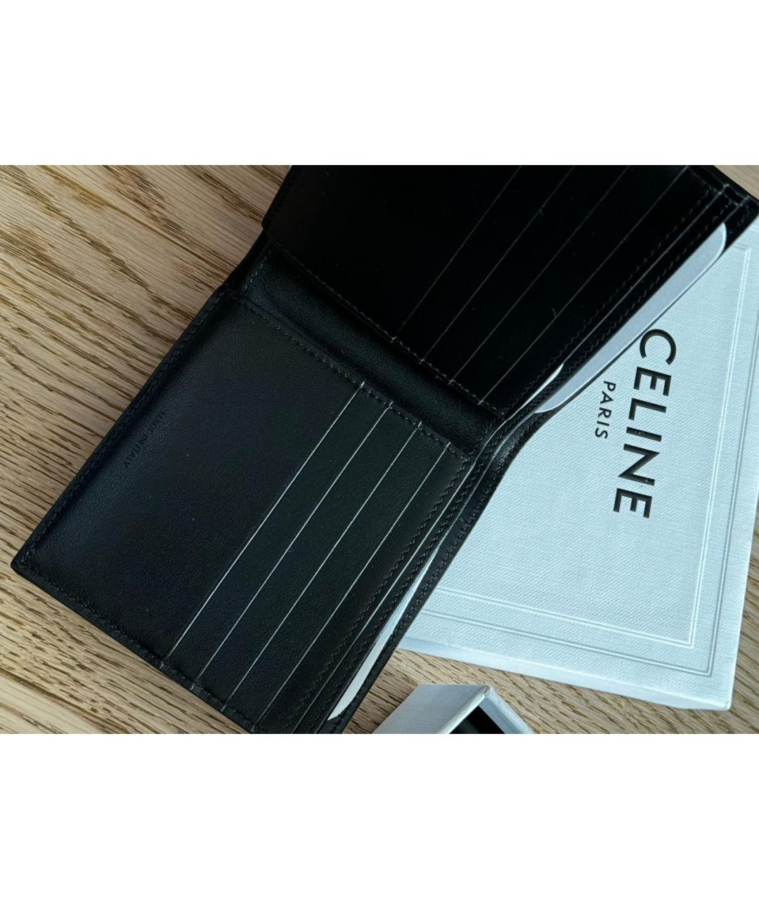 CELINE Коричневый кожаный кошелек, фото 5