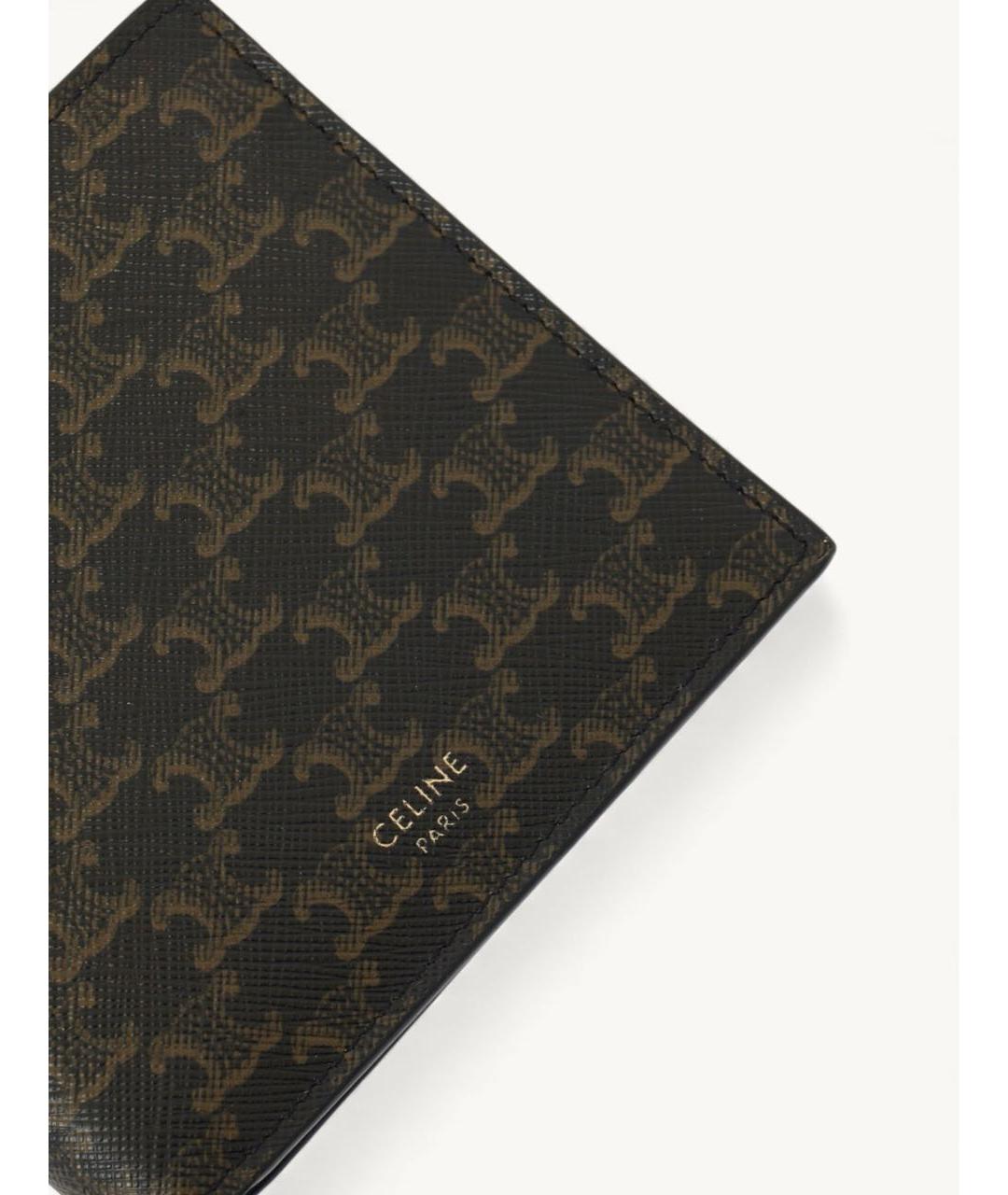 CELINE Коричневый кожаный кошелек, фото 4