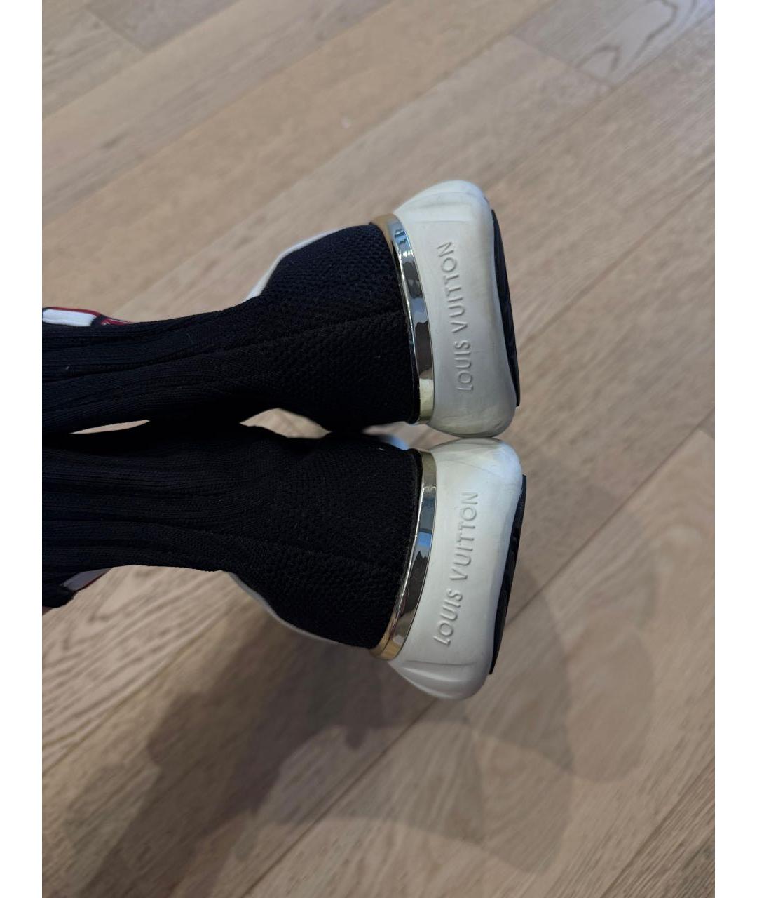 LOUIS VUITTON Черные текстильные полусапоги, фото 4