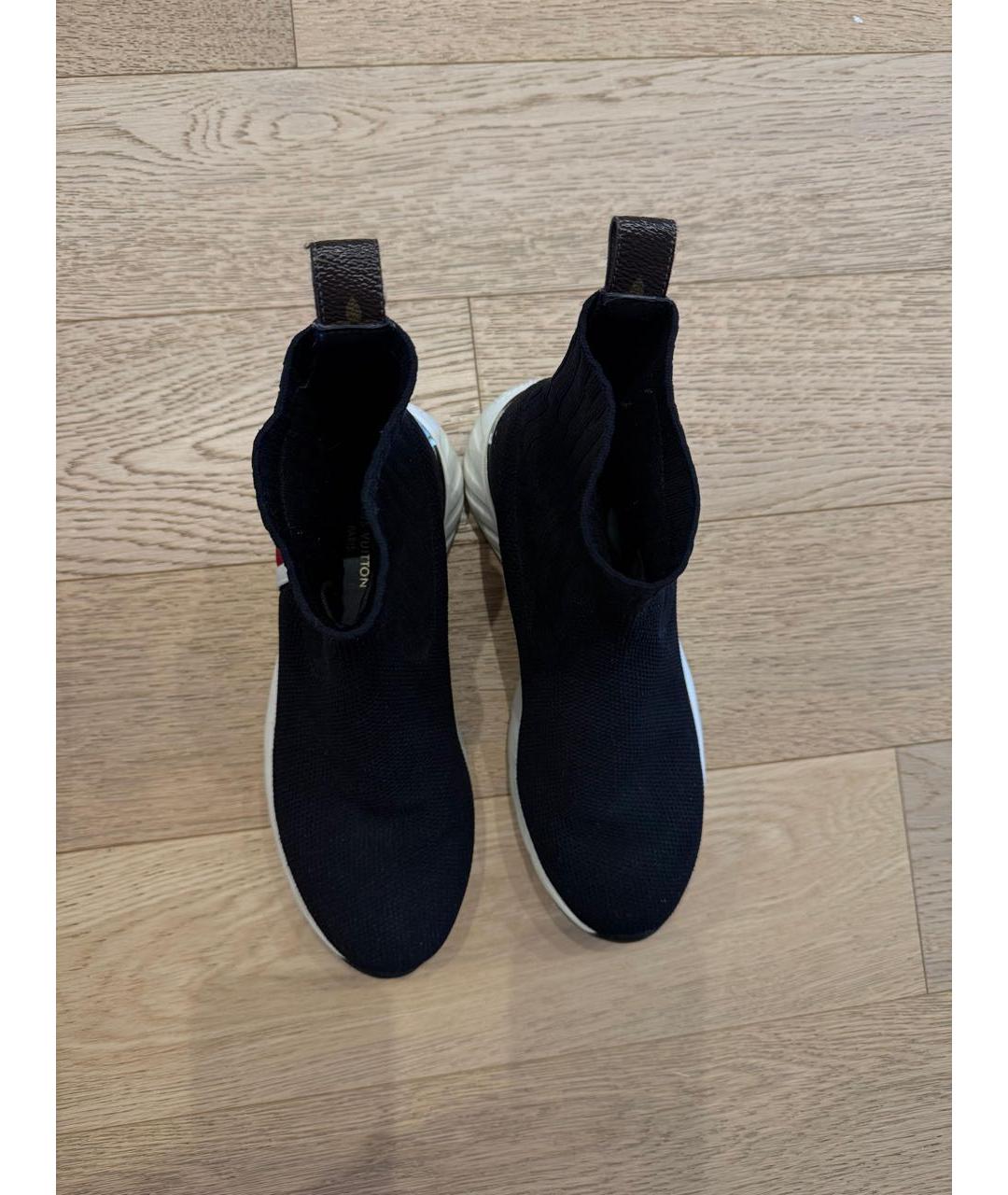 LOUIS VUITTON Черные текстильные полусапоги, фото 2