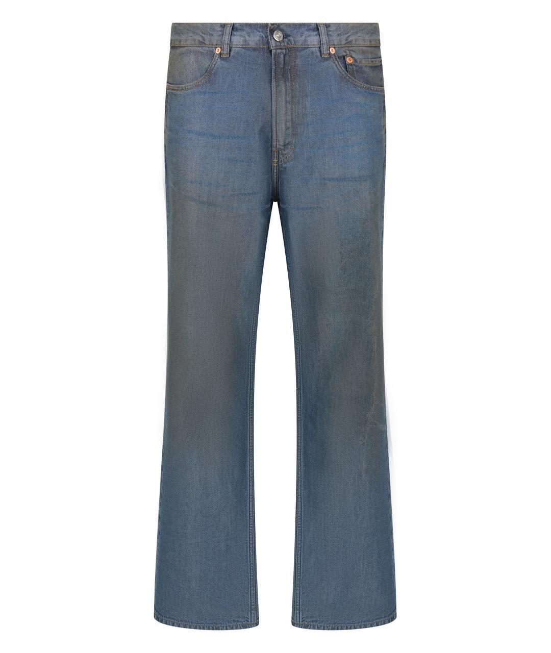 OUR LEGACY Синие хлопковые прямые джинсы, фото 3