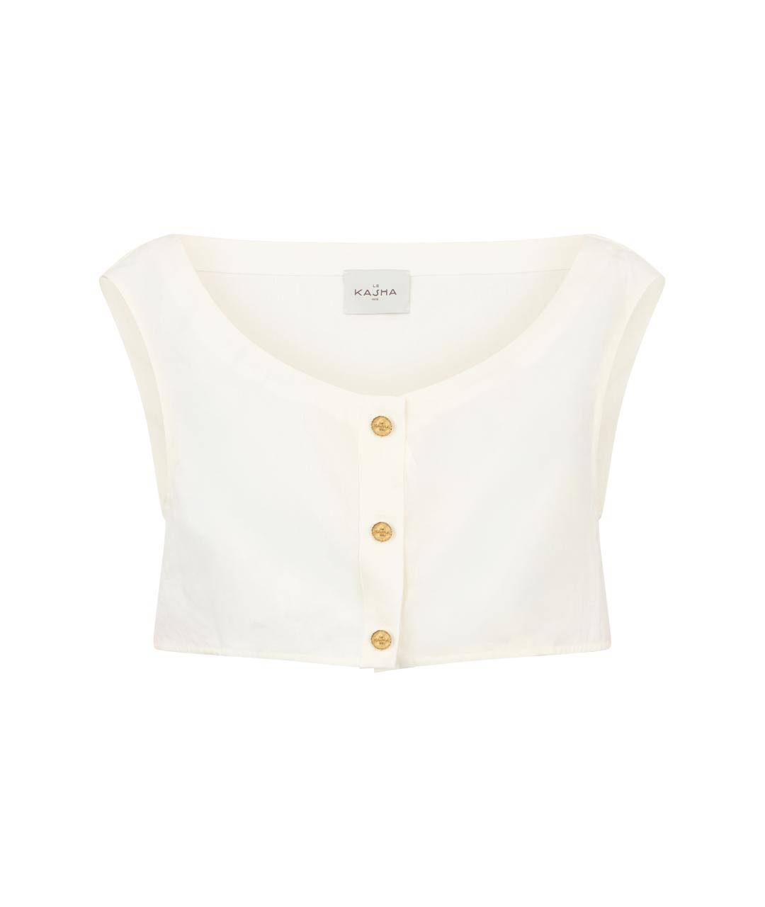 LE KASHA Белая хлопковая майка, фото 1