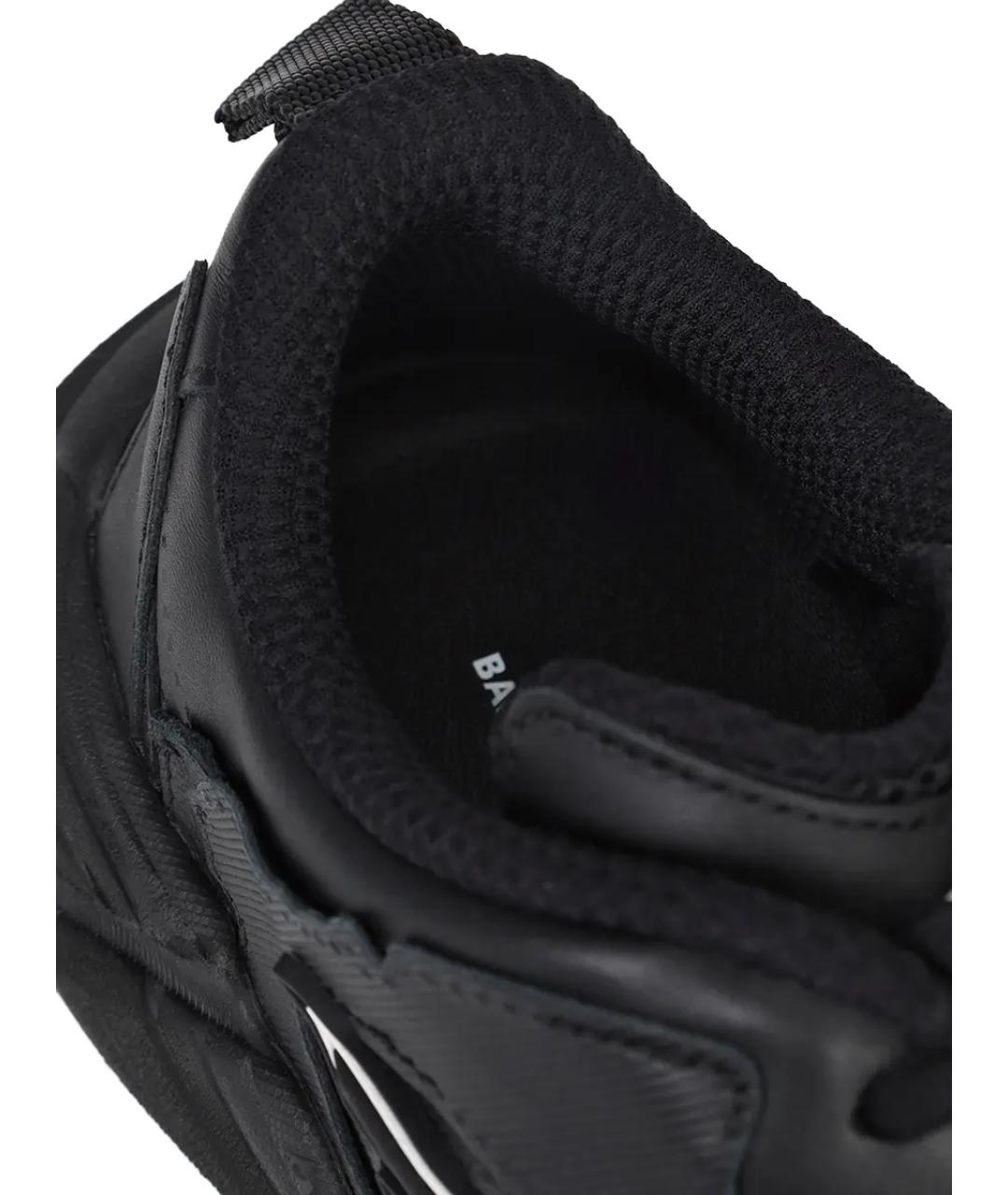 BALENCIAGA Черные кожаные низкие кроссовки / кеды, фото 6