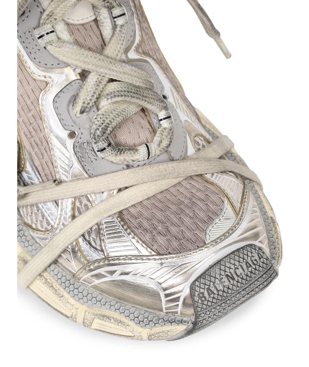 BALENCIAGA Бежевые синтетические кроссовки, фото 5