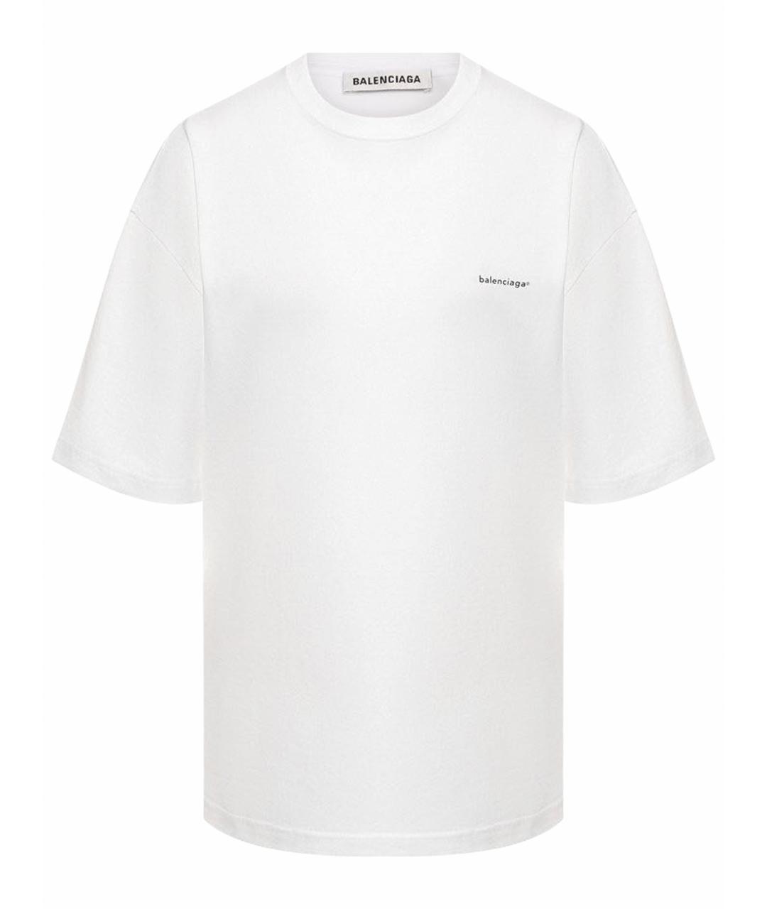 BALENCIAGA Белая хлопковая футболка, фото 1