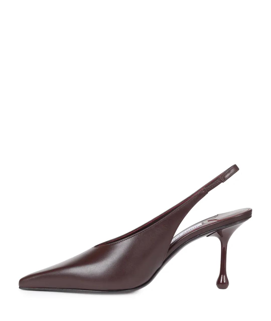 JIMMY CHOO Бордовые кожаные туфли, фото 3