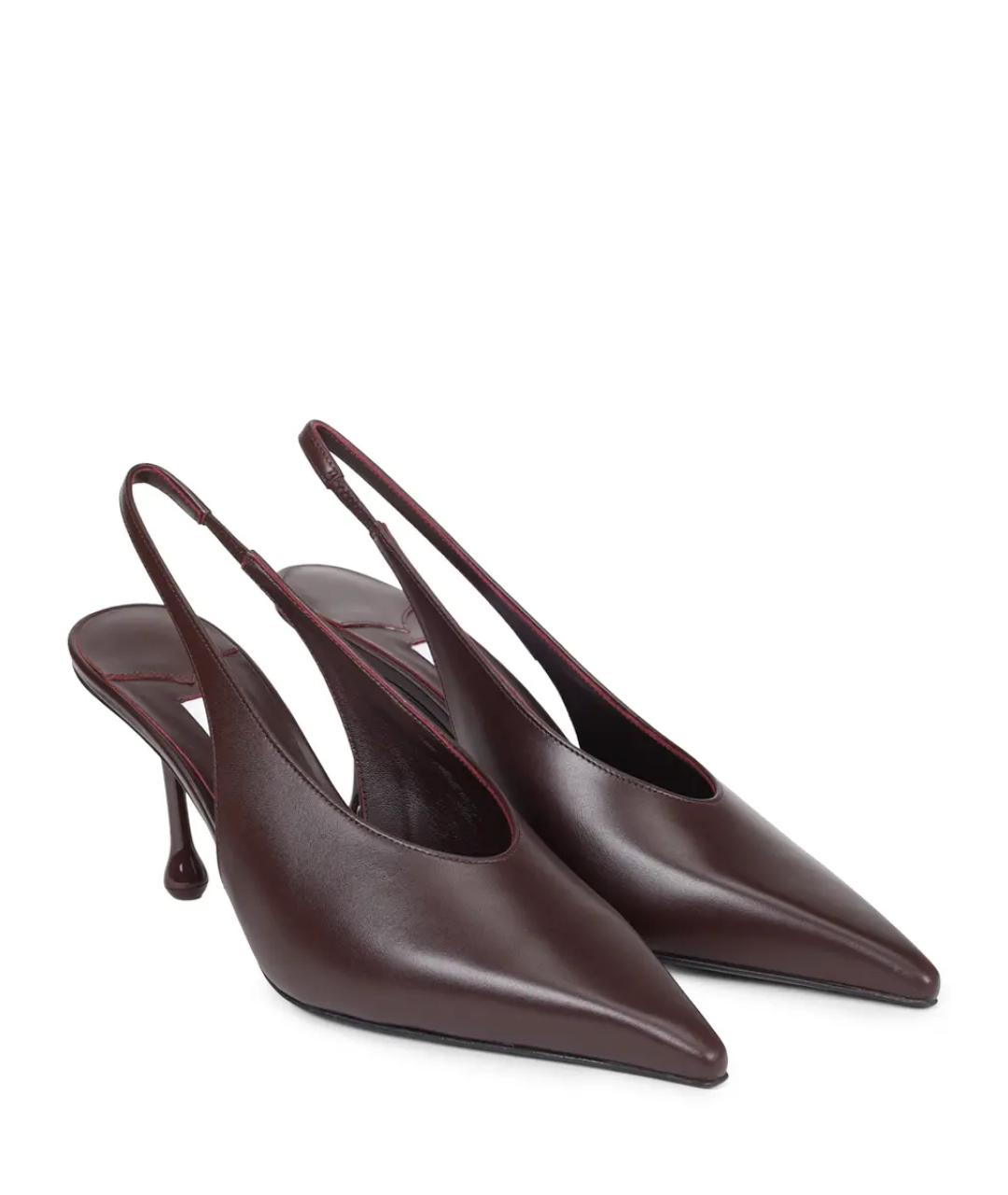 JIMMY CHOO Бордовые кожаные туфли, фото 2