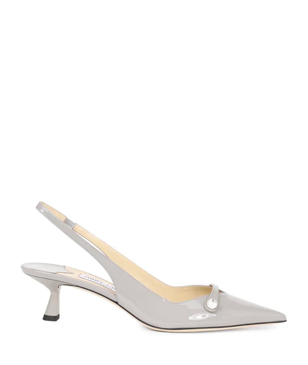 JIMMY CHOO Серые туфли из лакированной кожи, фото 1