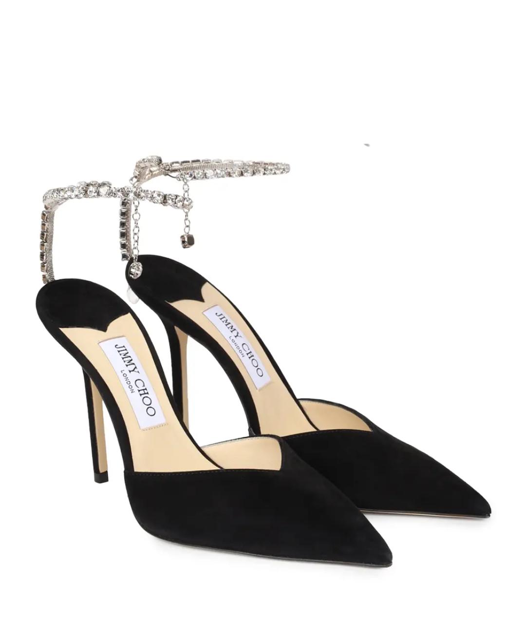 JIMMY CHOO Черные замшевые туфли, фото 2