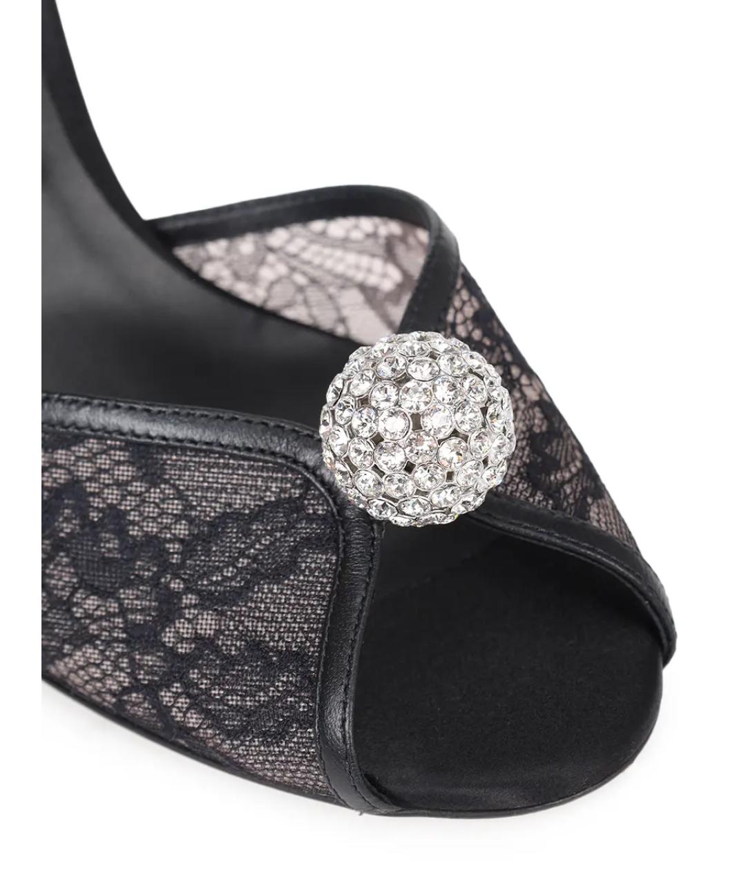 JIMMY CHOO Черные текстильные босоножки, фото 5