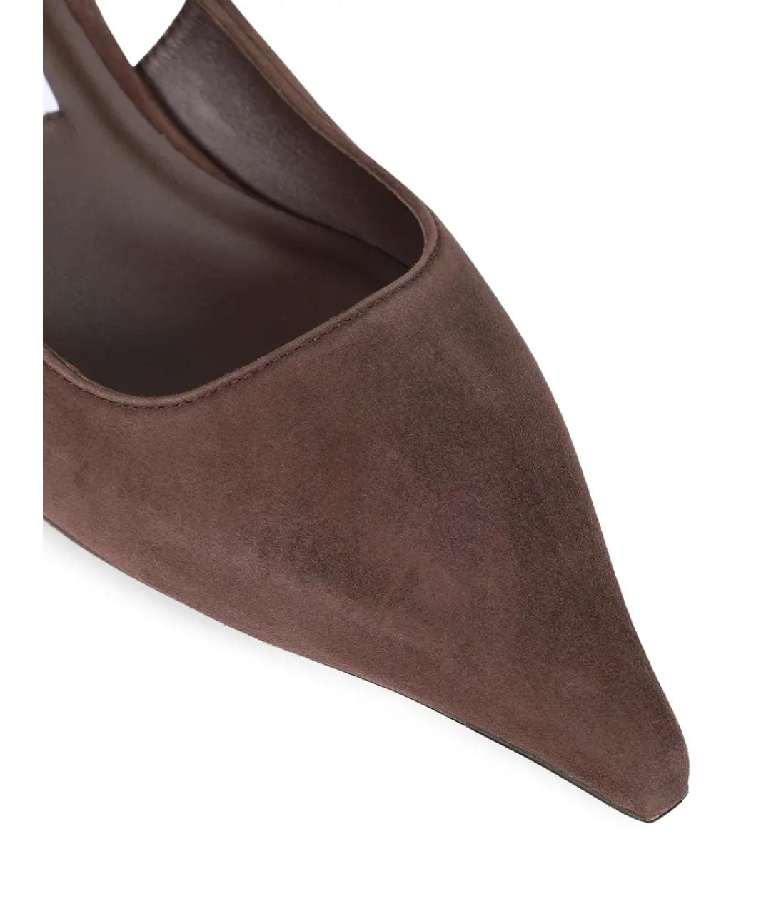 JIMMY CHOO Коричневые замшевые туфли, фото 5
