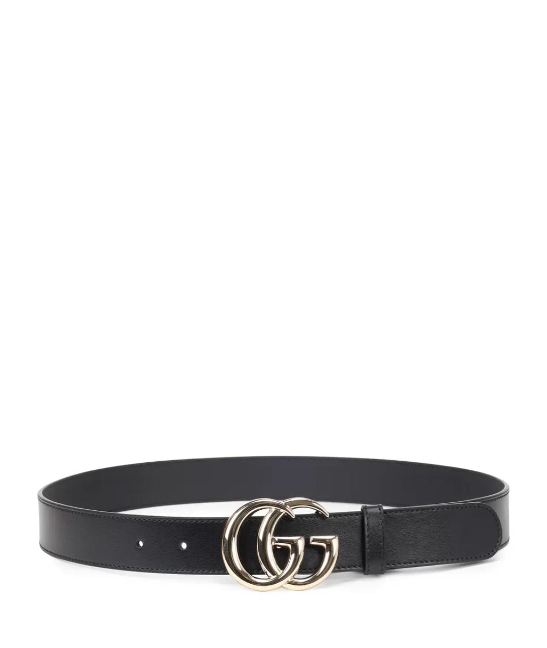 GUCCI Черный кожаный ремень, фото 1