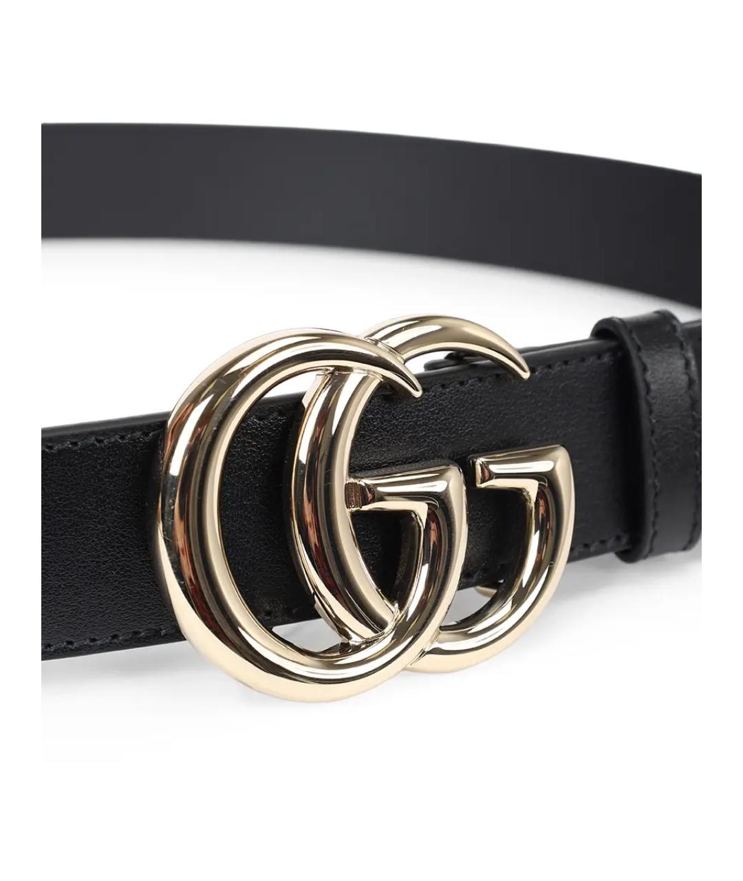 GUCCI Черный кожаный ремень, фото 3