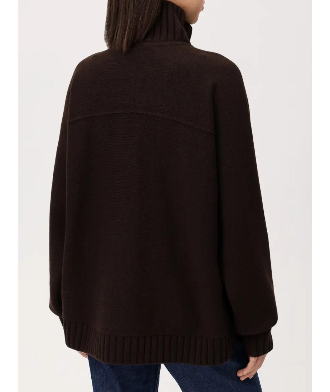 GUCCI Коричневый шерстяной джемпер / свитер, фото 3