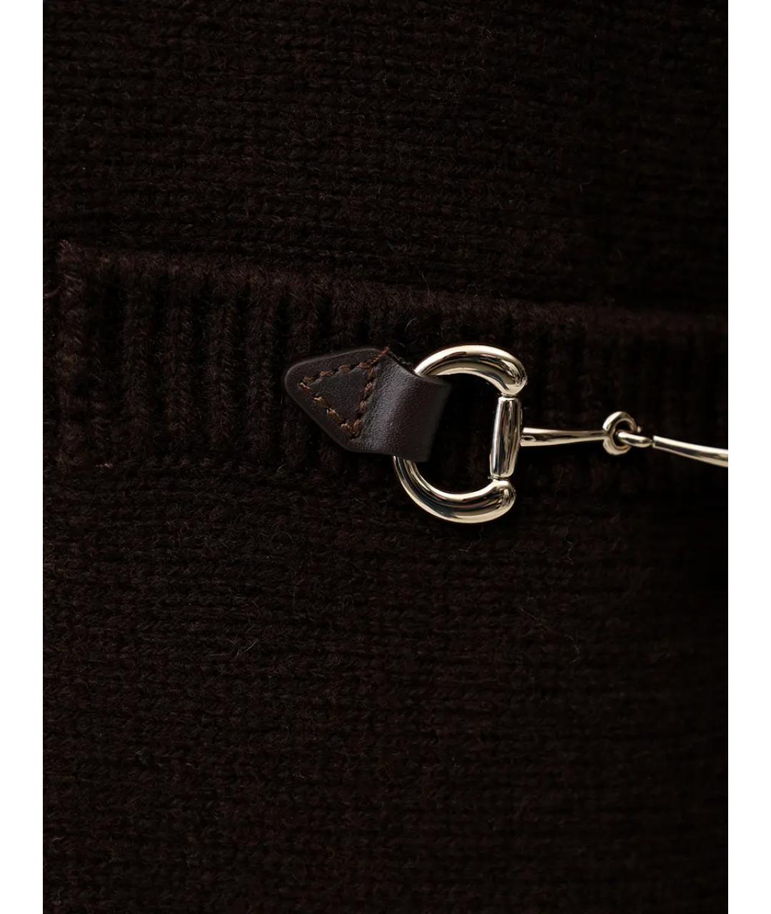 GUCCI Коричневый шерстяной джемпер / свитер, фото 6