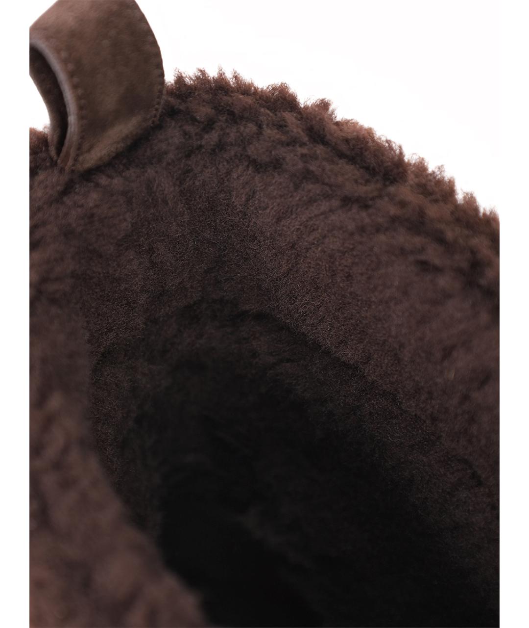 GUCCI Коричневые замшевые ботинки, фото 6