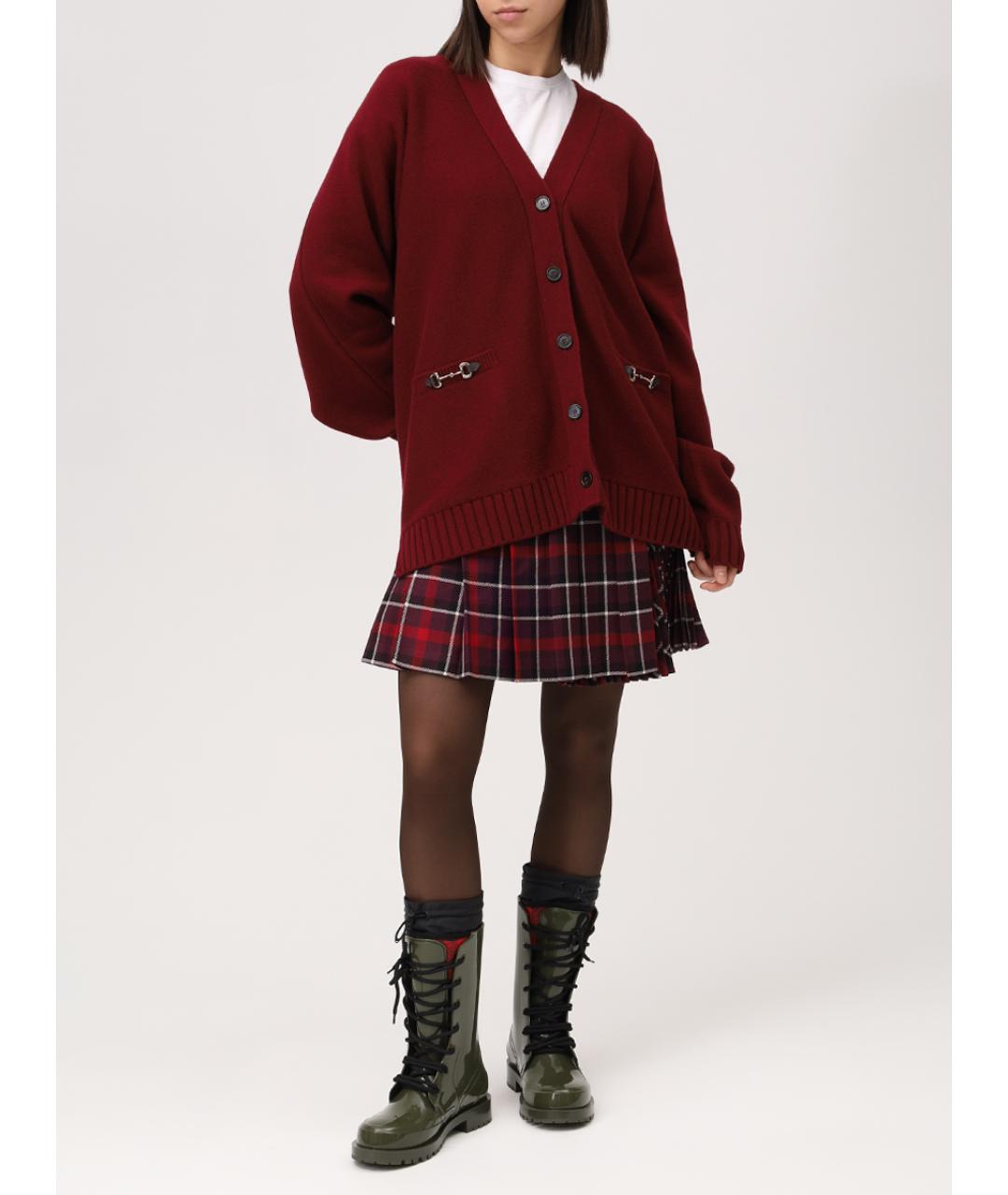 GUCCI Бордовый кардиган, фото 2