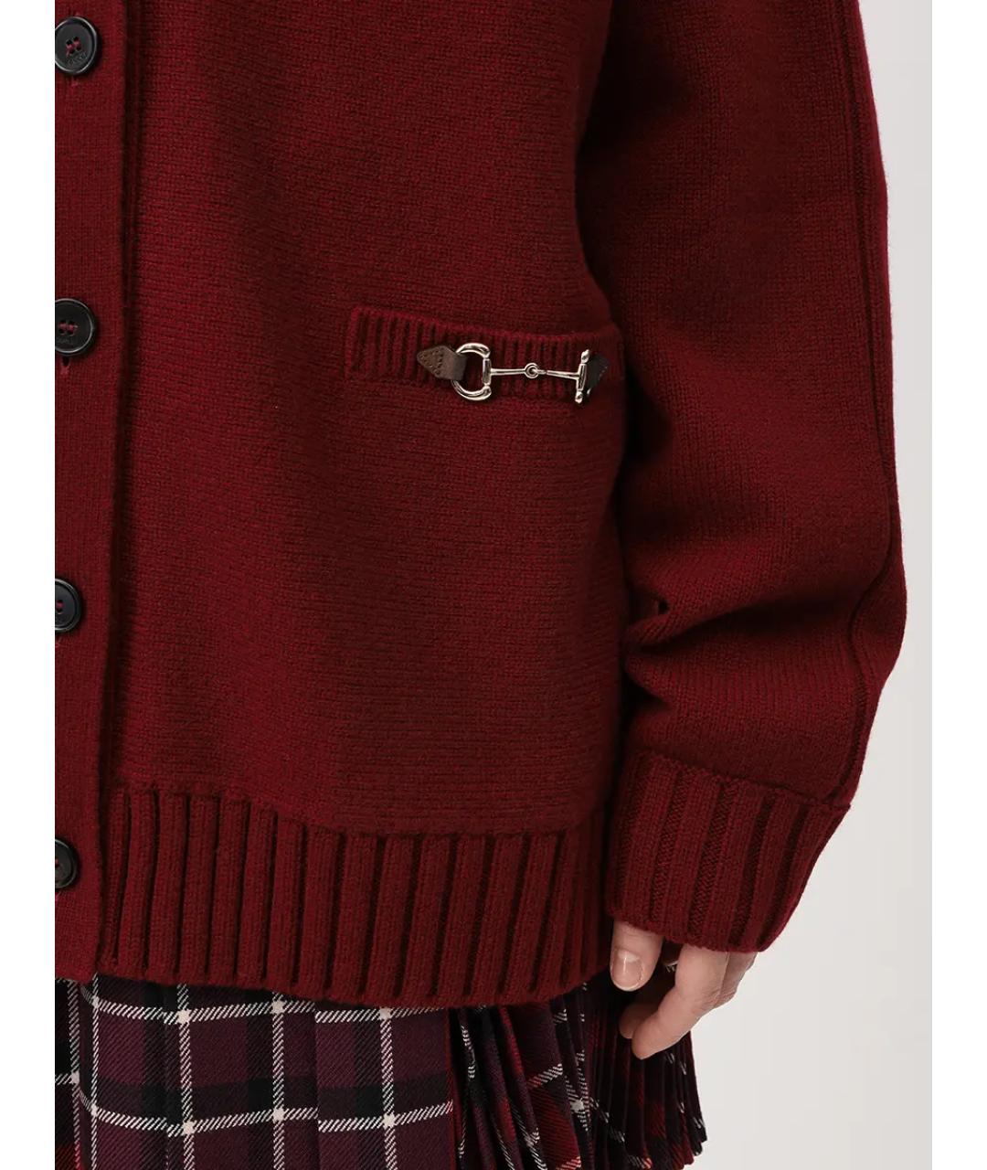 GUCCI Бордовый кардиган, фото 5