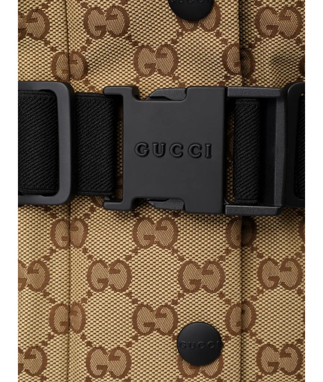 GUCCI Бежевая синтетическая спортивная куртка, фото 6