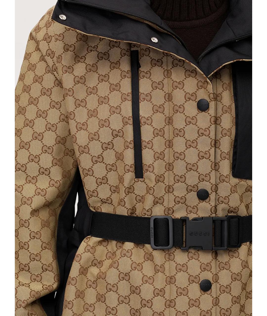 GUCCI Бежевая синтетическая спортивная куртка, фото 5