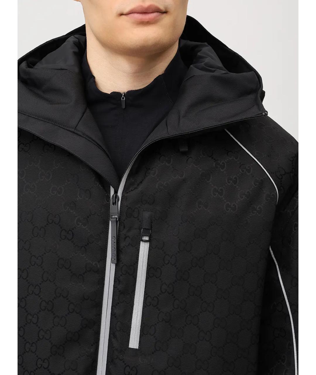 GUCCI Черная синтетическая спортивная куртка, фото 5