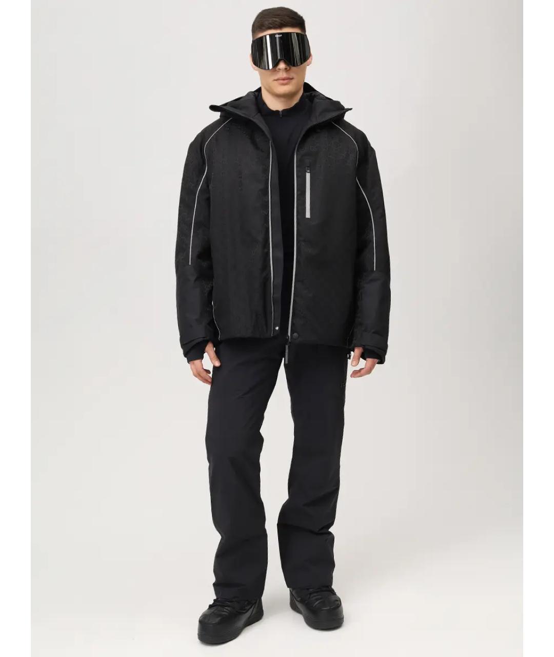 GUCCI Черная синтетическая спортивная куртка, фото 2
