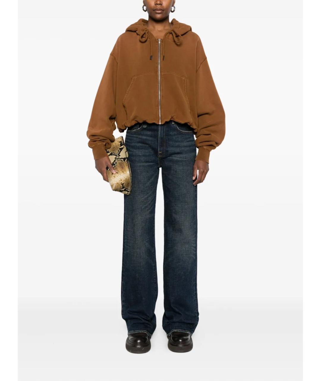 R13 Синие хлопковые прямые джинсы, фото 4