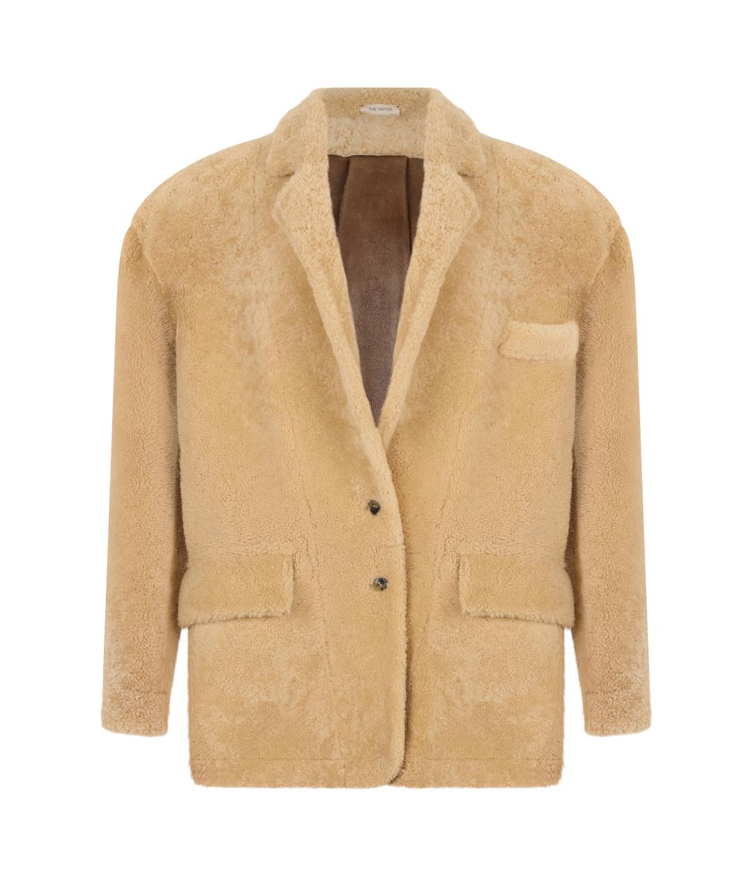 THE MANNEI Бежевая меховая дубленка, фото 1