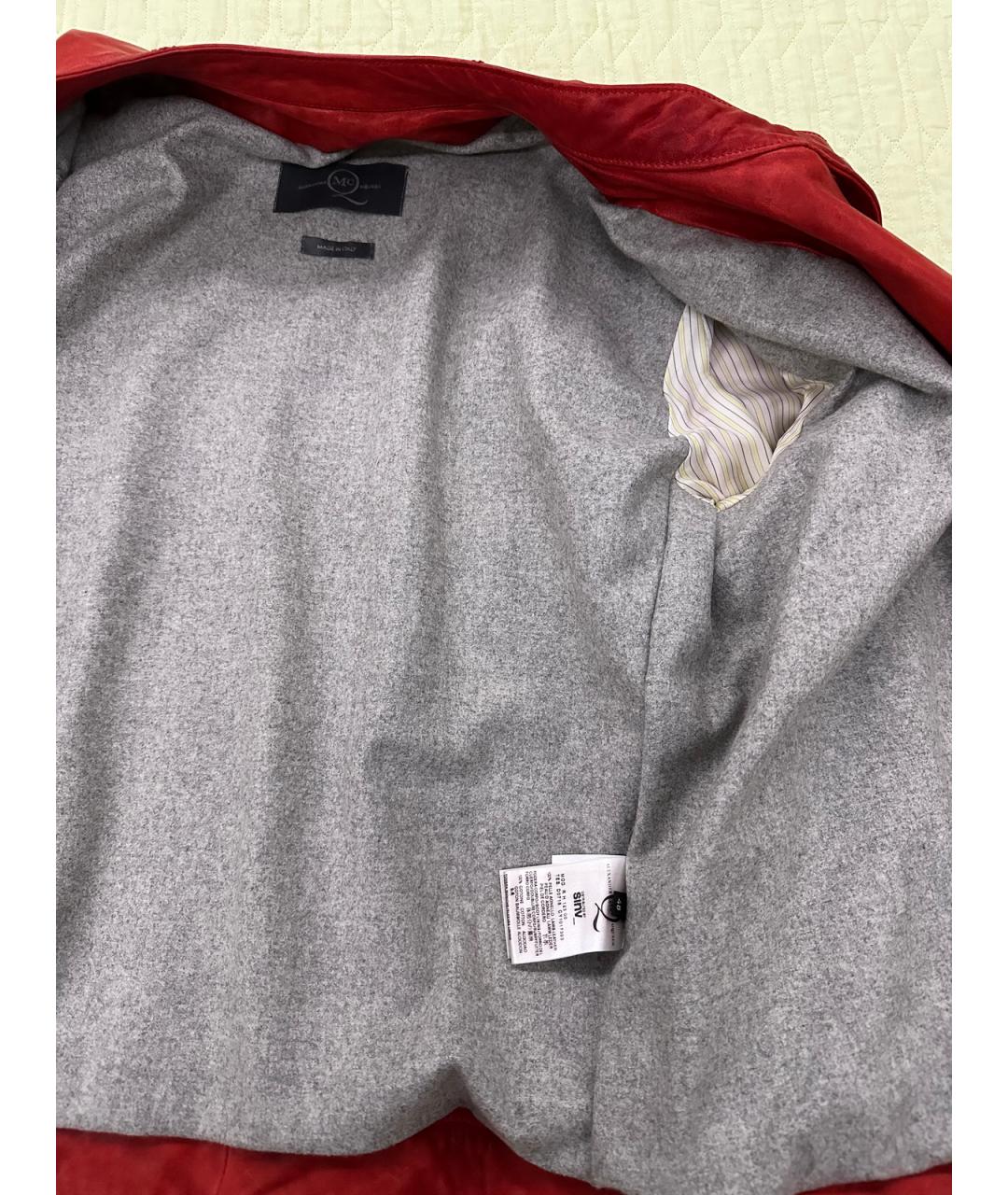 ALEXANDER MCQUEEN Красная кожаная куртка, фото 8