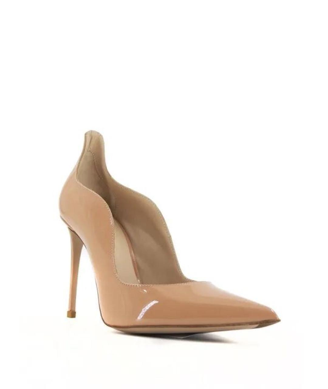 LE SILLA Бежевые туфли из лакированной кожи, фото 2