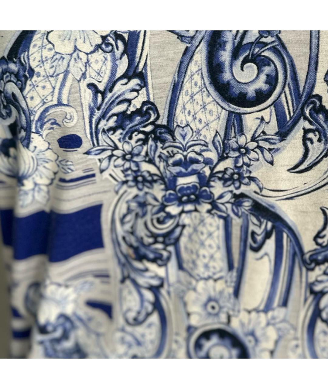 ROBERTO CAVALLI Голубая хлопковая футболка, фото 4