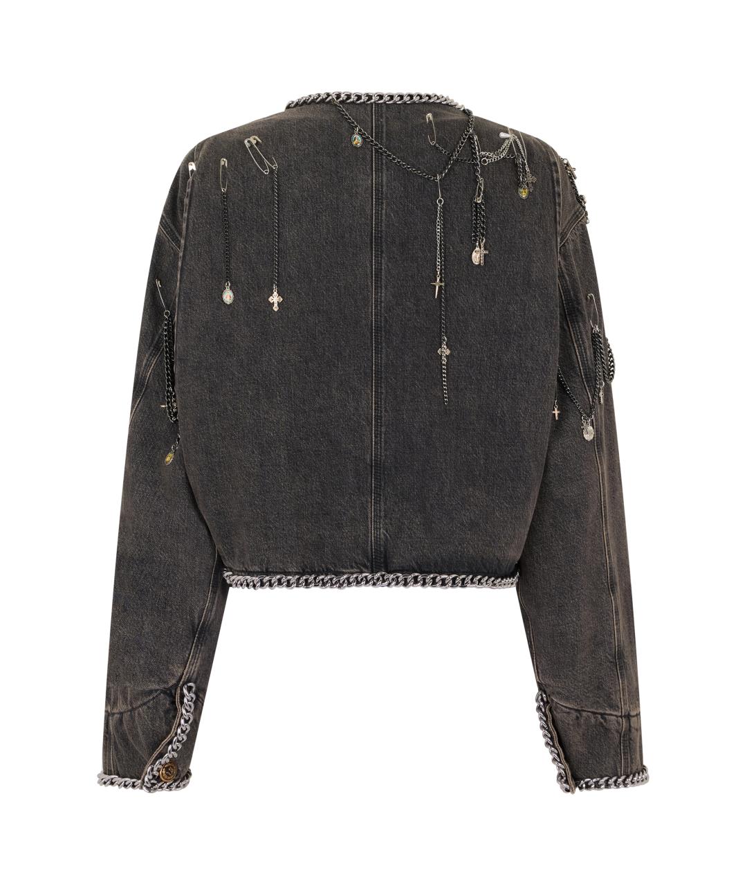 R13 Серая хлопковая куртка, фото 2