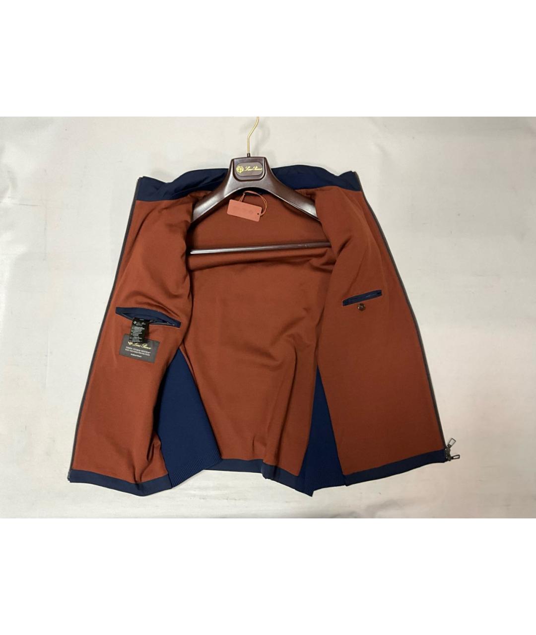 LORO PIANA Синий шерстяной жилет, фото 2