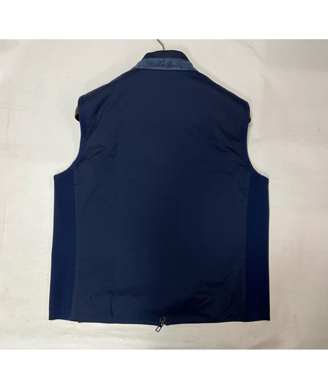 LORO PIANA Синий шерстяной жилет, фото 3