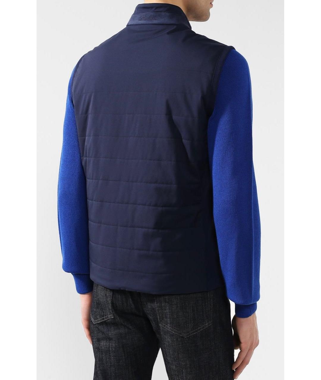 LORO PIANA Синий шерстяной жилет, фото 8