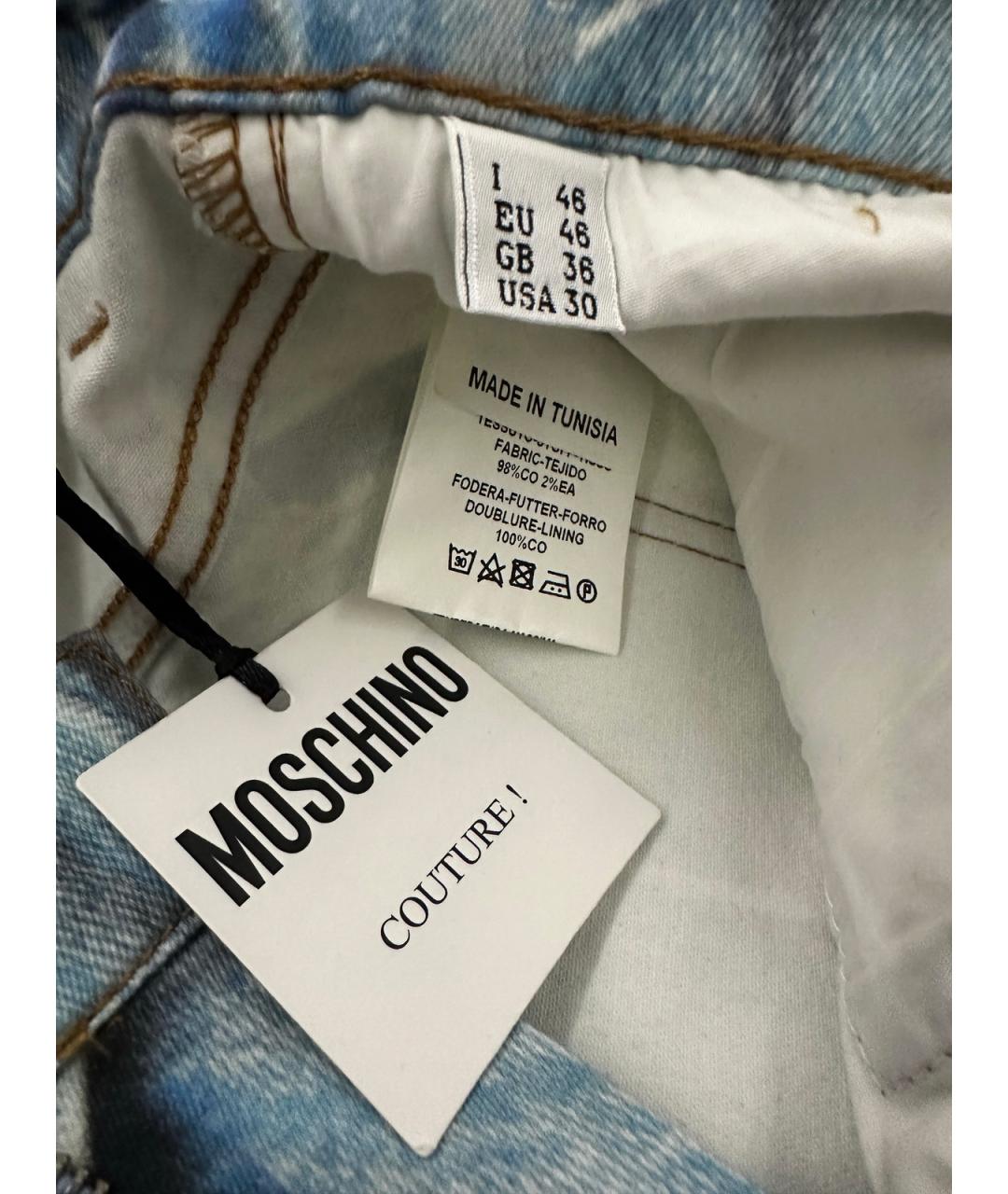 MOSCHINO Мульти хлопковые джинсы, фото 9