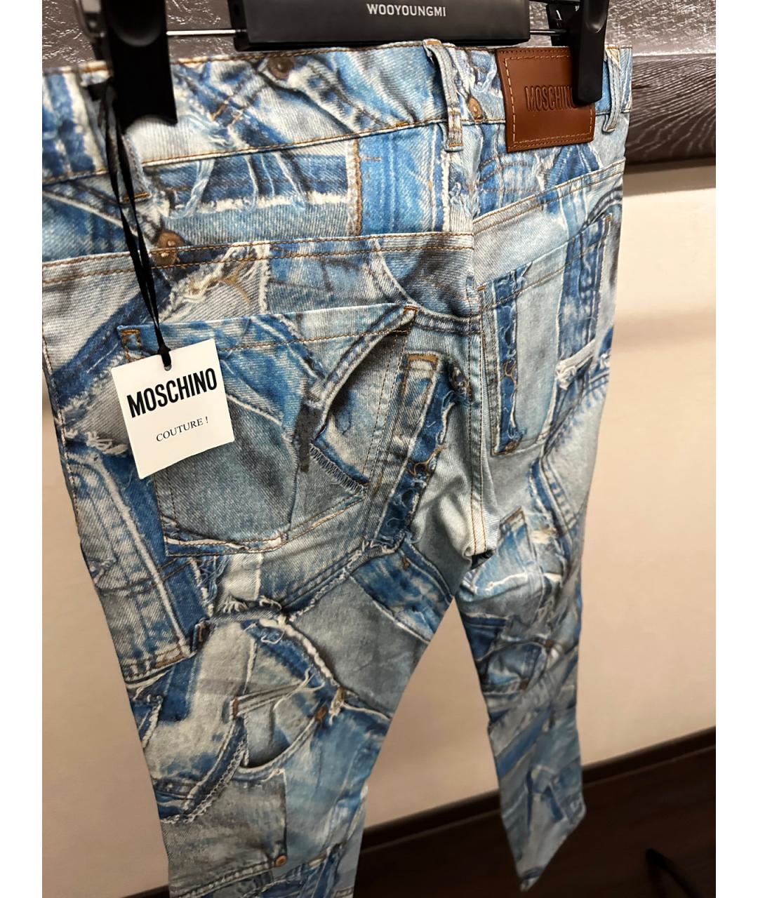 MOSCHINO Мульти хлопковые джинсы, фото 4