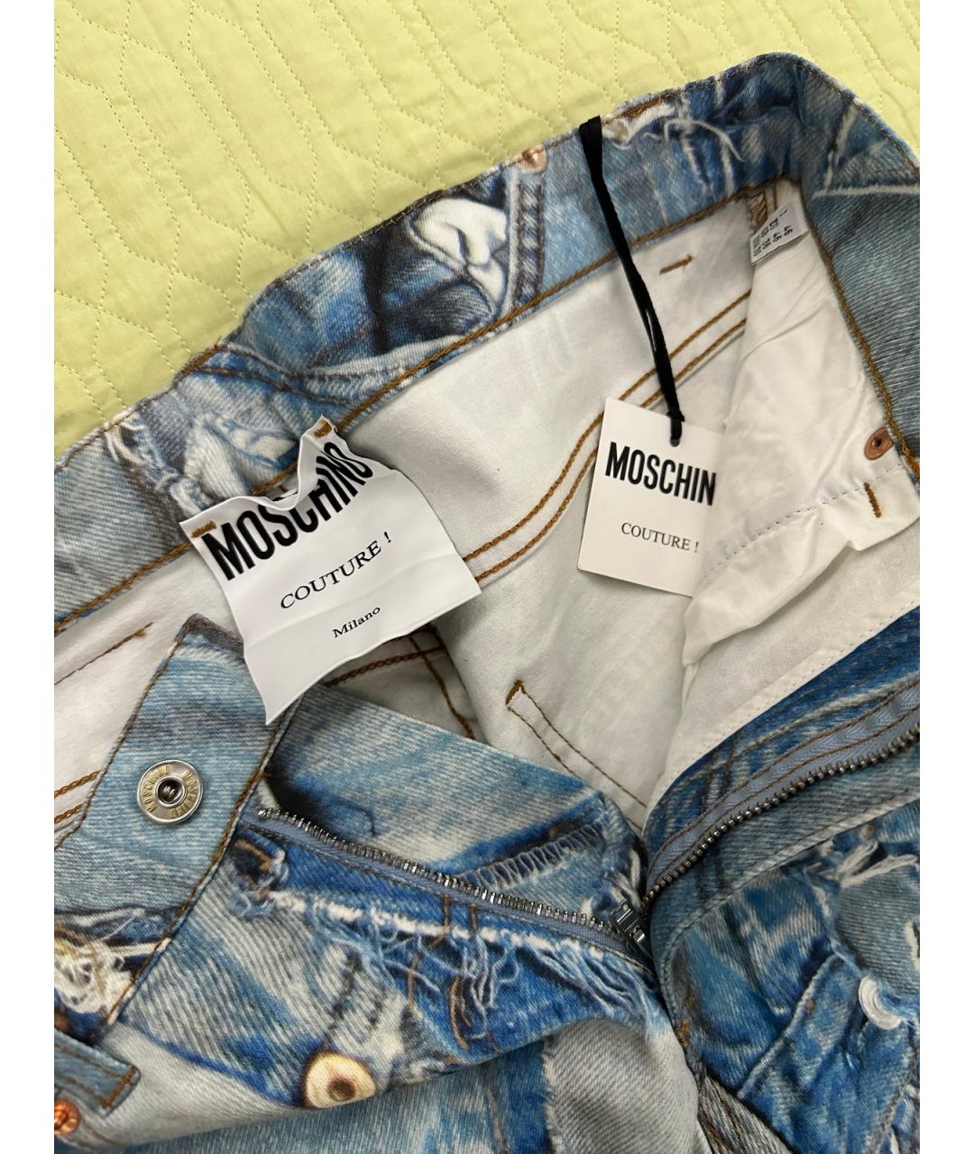 MOSCHINO Мульти хлопковые джинсы, фото 8