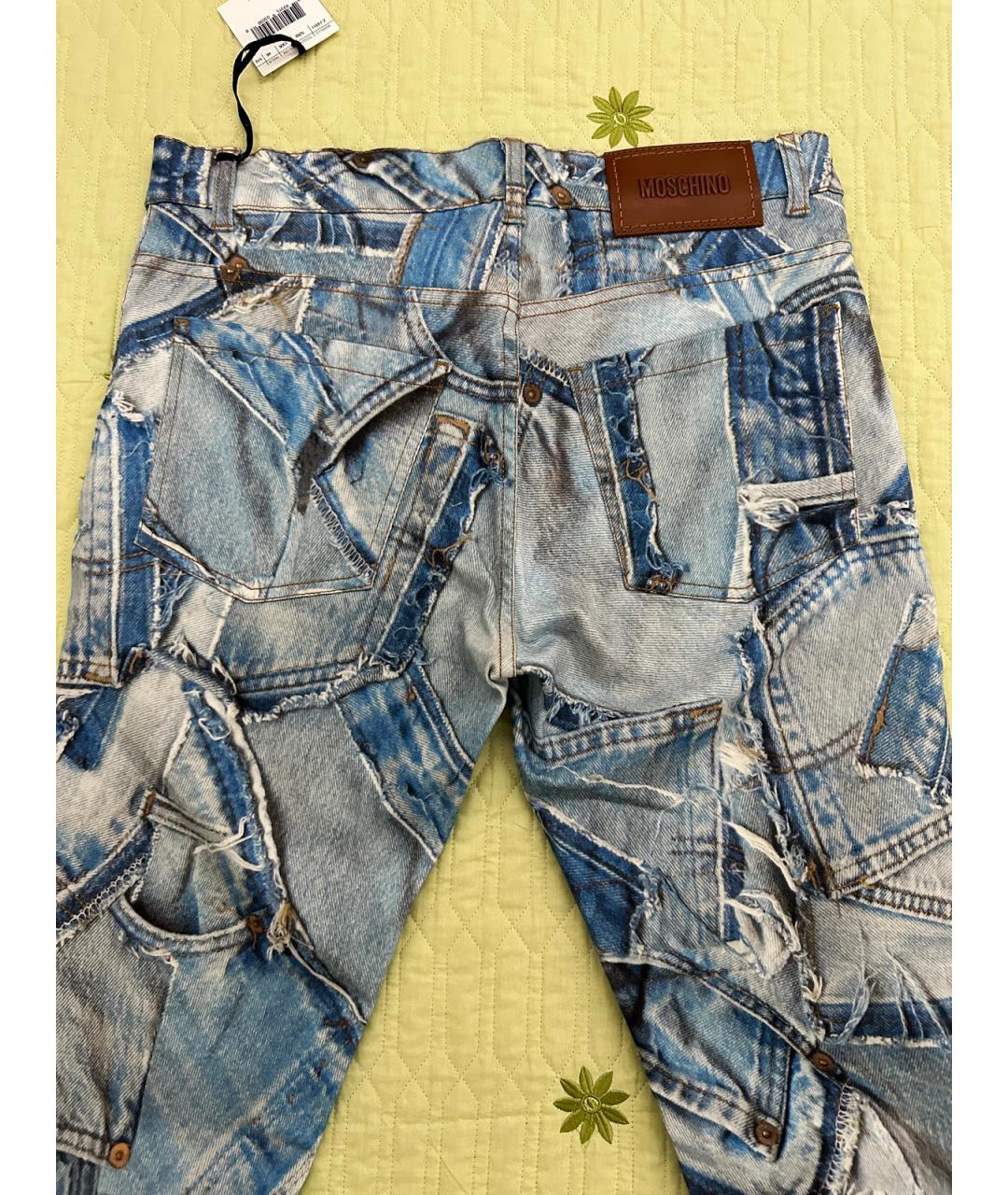 MOSCHINO Мульти хлопковые джинсы, фото 5