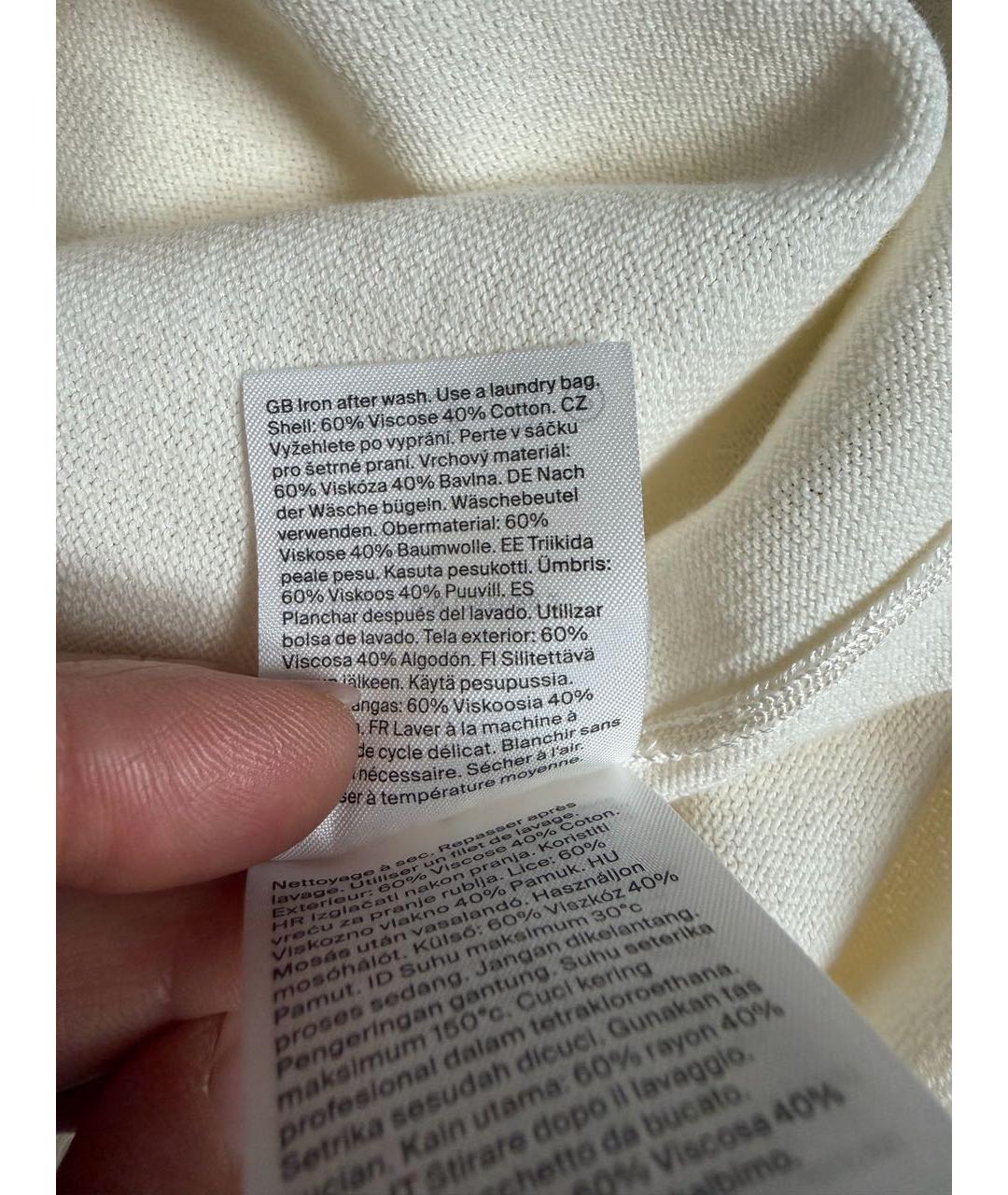 COS Белое вискозное повседневное платье, фото 5