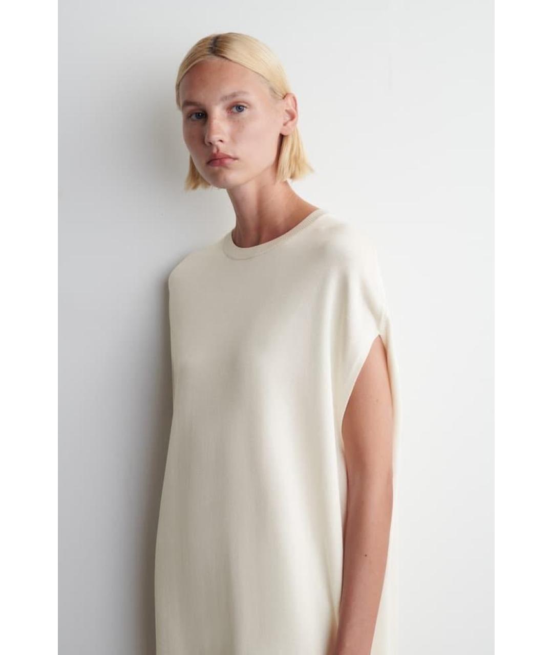 COS Белое вискозное повседневное платье, фото 2