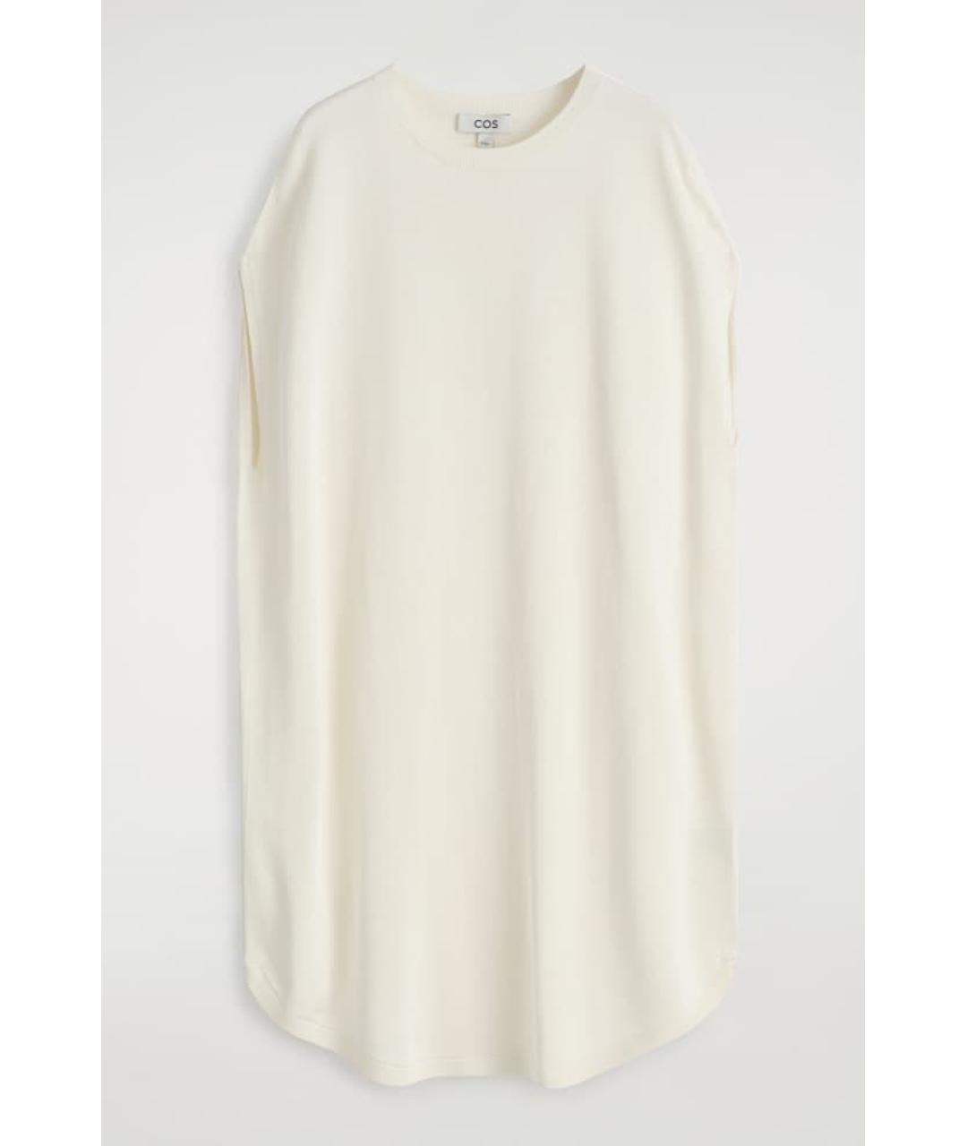 COS Белое вискозное повседневное платье, фото 6