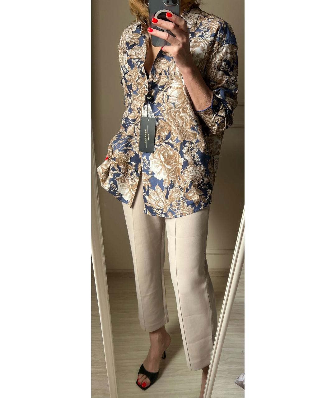 WEEKEND MAX MARA Бежевая хлопковая рубашка, фото 8