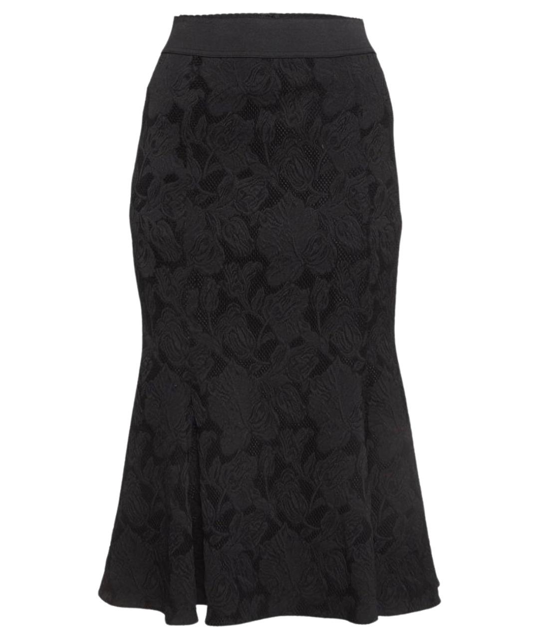 DOLCE&GABBANA Черная полиэстеровая юбка миди, фото 1