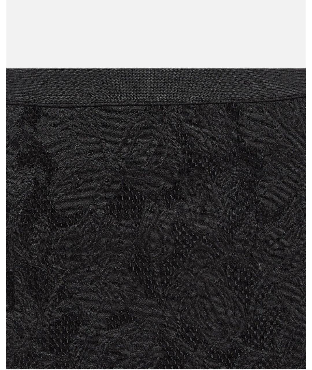 DOLCE&GABBANA Черная полиэстеровая юбка миди, фото 2