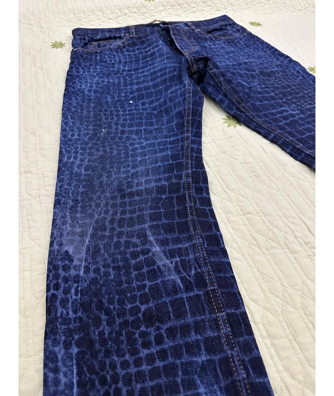 ROBERTO CAVALLI Синие хлопковые джинсы, фото 3