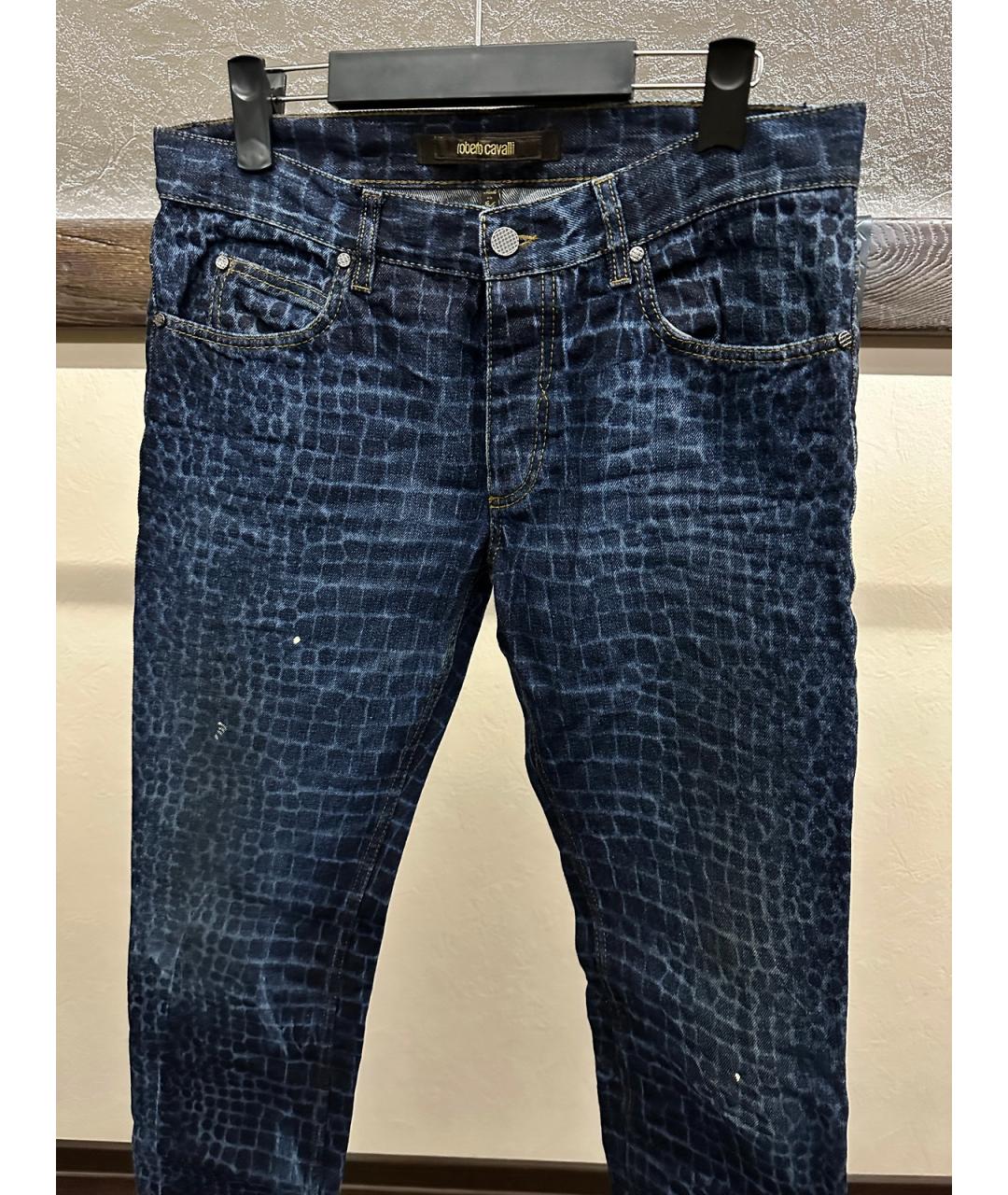 ROBERTO CAVALLI Синие хлопковые джинсы, фото 6
