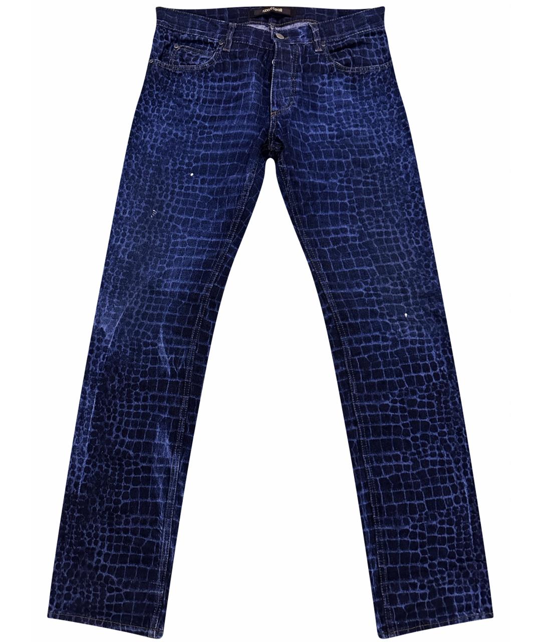 ROBERTO CAVALLI Синие хлопковые джинсы, фото 1