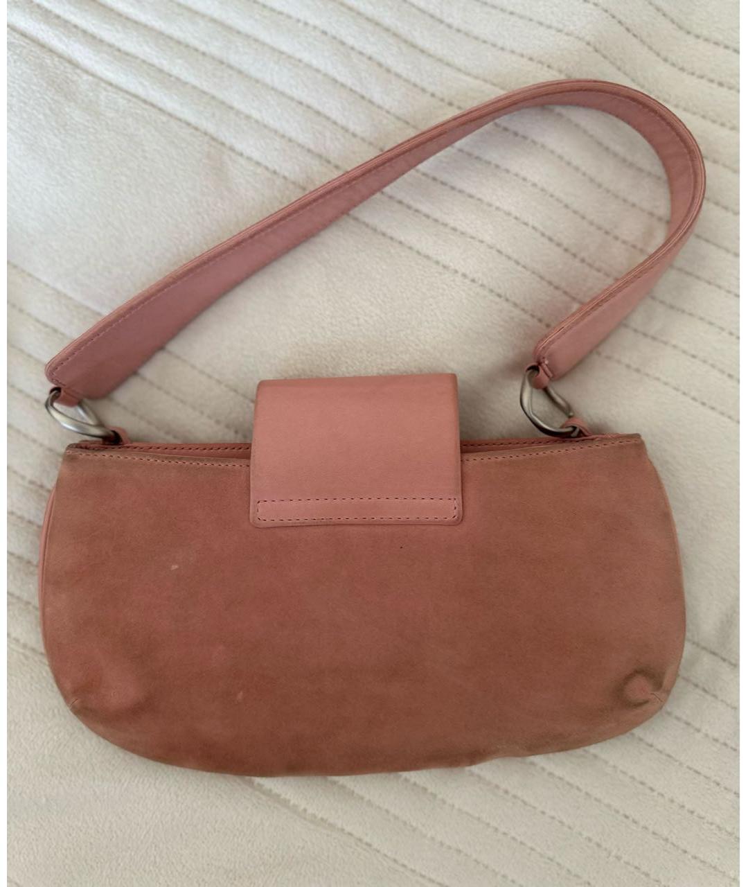 CHANEL Розовая замшевая сумка с короткими ручками, фото 3