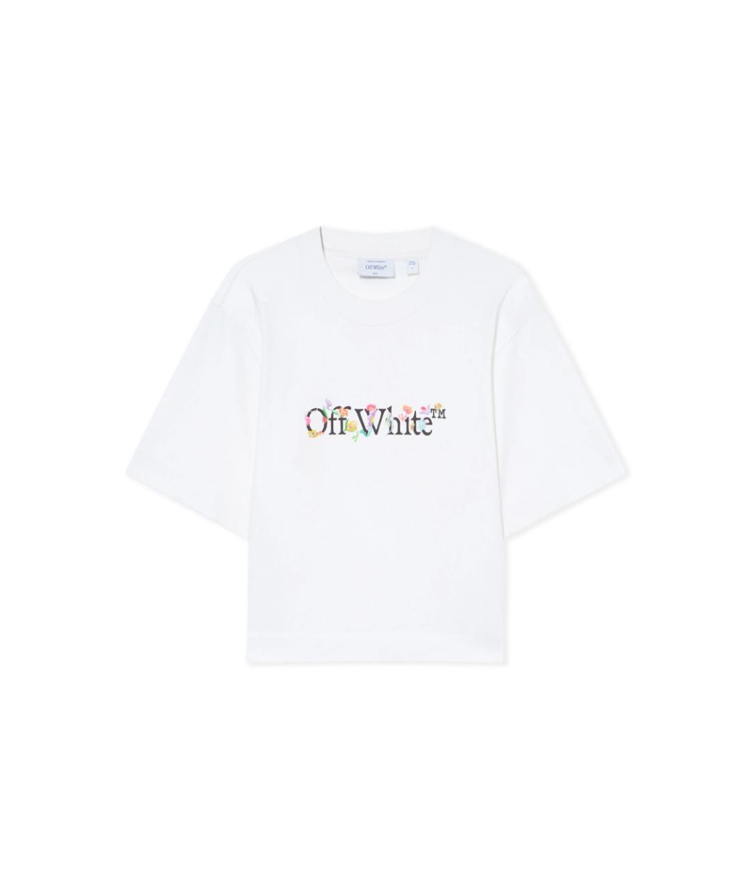 OFF-WHITE Белая хлопковая футболка, фото 3